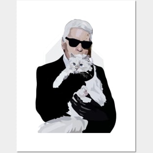 Karl with Cat Posters and Art